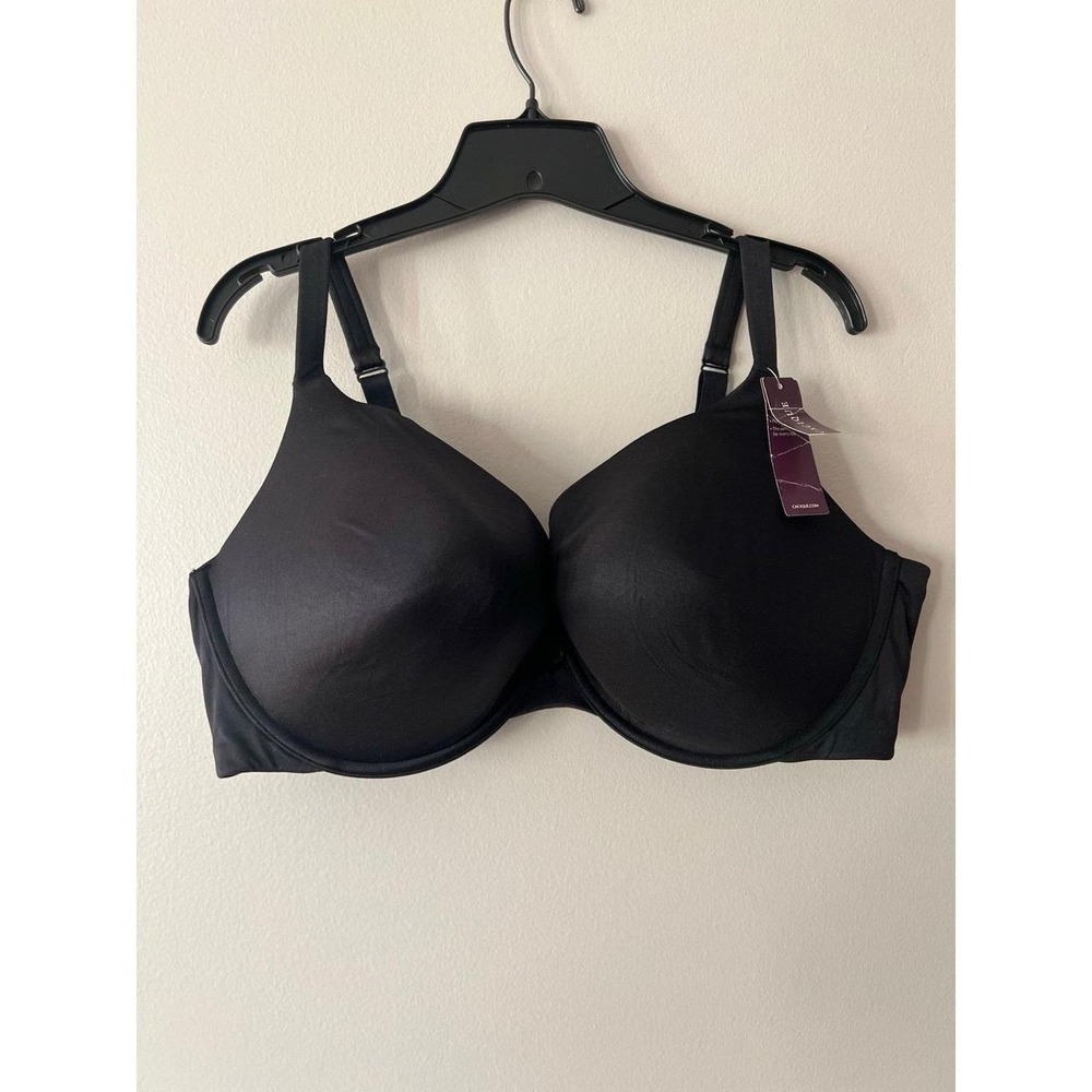 Cacique Uplift Plunge Bra Black 42DDD NWT